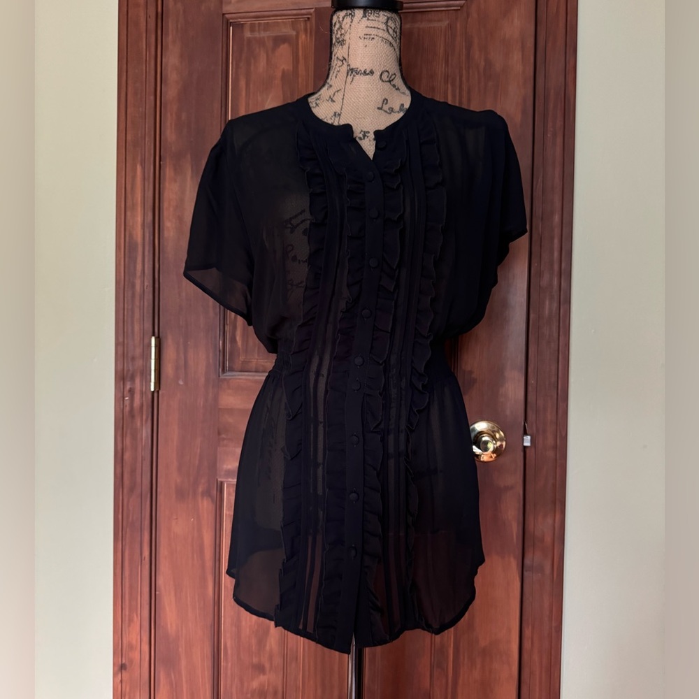 torrid sheer dressy blouse size 1